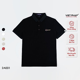 Áo Polo Nam VIỆT PHÁP Form Basic Chất liệu Cotton Pique co giãn thấm hút mồ hồi tốt 2A001