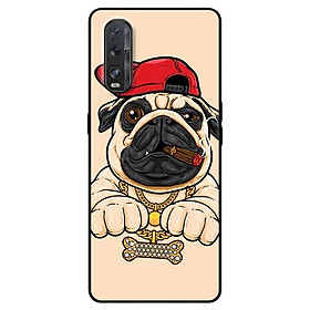 Hình ảnh Ốp lưng dành cho Oppo Find X2 mẫu Pulldog Hiphop Nền Vàng