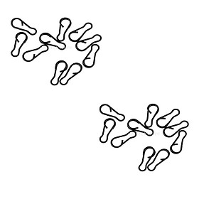 20 Pieces Quick Change Clips Carp Fishing Clips Fishing Swivels Snaps Black Super Strong and Powerful