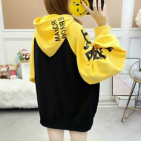 ÁO KHOÁC NỈ TAY RAGLAN PHỐI VẢI IN CHỮ CỰC CHẤT