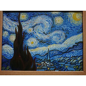 Mua Đêm Đầy Sao - Tranh Sơn Dầu Vẽ Tay 30x40cm
