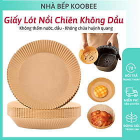 Mua Giấy lót nồi chiên không dầu nến dạng khay hình tròn không lỗ - Set 50 khay giấy nến đa năng tiện dụng