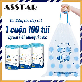 Mua Túi Đựng Rác  Túi Rác Tự Phân Huỷ  1 Cuộn 100 Túi  Túi Đựng Rác Có Dây Rút Tiện Lợi