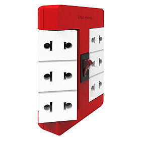 Mua Ổ Cắm Xoay 90º Điện Quang ĐQ ESK RT 6BW (6 Lỗ)