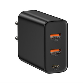 Mua Củ sạc siêu nhanh Baseus công xuất 60W Sạc Nhanh Quick Charge PD3.0+ QC3.0 - 2 cổng USB   1 Type C Cho iPhone Xiaomi Samsung Huawei - Hàng chính Hãng