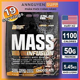 Mass Infusion Sữa Tăng Cân Chứa Enzym Tiêu Hóa Nhập Khẩu Chính Hãng Nutrex