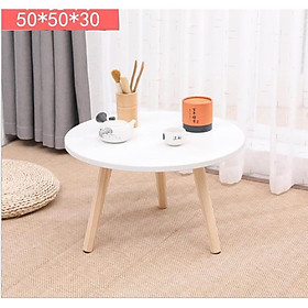 Mua Bàn ngồi bệt kiểu Nhật hình tròn chân làm từ gỗ tự nhiên làm bàn trà  bàn cafe  bàn sofa  bàn để đồ tiện ích