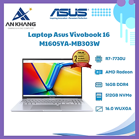 Mua Laptop Asus Vivobook 16 M1605YA-MB303W (AMD Ryzen 7 7730U | 16GB | 512GB | AMD Radeon | 16 inch WUXGA | Win 11 | Bạc) - Hàng Chính Hãng - Bảo Hành 24 Tháng