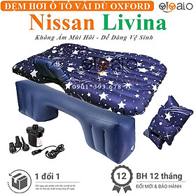 Đệm hơi ô tô Nissan Livina vải dù Oxford CAO CẤP họa tiết ngôi sao