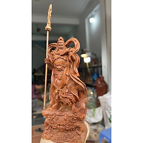 Mua Tượng quan công gỗ hương đá kt cao 20×9×6cm