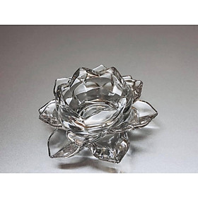 Mua Chân đế nến thuỷ tinh trắng trong suốt KH12111