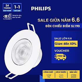 Đèn chiếu điểm Philips SL190 - Công suất (5.5W, 9W), tôn lên vẻ đẹp nội thất trong nhà