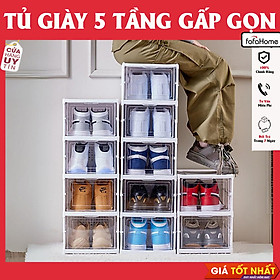 Mua Hộp Đựng Giày Xếp Gọn Không Cần Lắp Đặt Có Nắp Mở Dễ Dàng Chắc Chắn Bằng Nhựa Thiết Kế Thông Minh