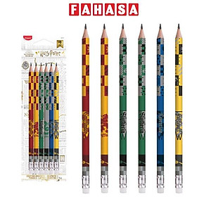 Vỉ 6 Bút Chì HB Có Gôm Harry Potter - Maped