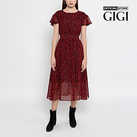 GIGI - Đầm midi cổ tròn tay ngắn thời trang G2102D221234