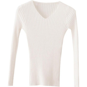 Autumn Winter Sweaters Knitted Sweater Women Office Vintage Pullover White With Black Sweater Women V Neck Sweater Female Korean
