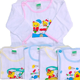 ÁO CHO BÉ SƠ SINH 0-6M ( 5 CÁI- ÁO TRẮNG )
