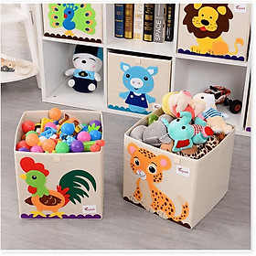 Mua Hộp lưu trữ đồ chơi cho bé hoạ tiết hoạt hình ngộ nghĩnh  chống nước  (bộ 4 cái)