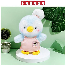 Móc Khóa Thú Bông Blue Penguin - HGT-19 - Tạp Dề Màu Hồng