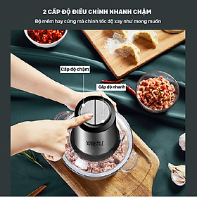 Mua Máy xay đa năng chuyên dụng lưỡi dao 4 cánh bằng thép không gỉ cực sắc bén  công suất 250W siêu khỏe  cối bằng inox 304 chống vỡ  dung tích cối to 2L