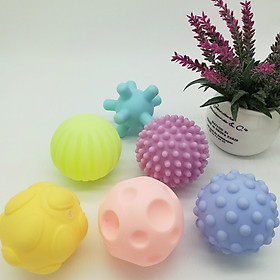 6Pcs/Set Baby Educational Grasping Ball Infants Hand Catch Massage Sensory Ball Toys