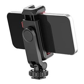 Phone Tripod Mount Adapter/ 360° Rotates Adjustable Universal with 2 Cold Shoe Holder Stand/ for Video Live Streaming Vlog Monopod Smartphone