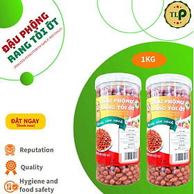 MẪU MỚI  1KG ĐẬU PHỘNG RANG TỎI ỚT TÂN LỘC PHÁT - COMBO 2 HŨ