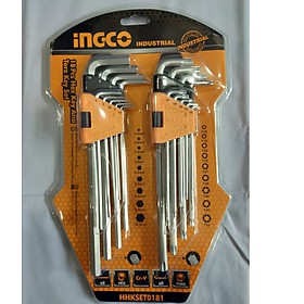 Bộ 18 chìa lục giác và bông ingco HHKSET0181