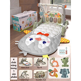 Thảm Đạp Nhạc, Thảm Nhạc Cho Bé Nằm Chơi, Kiêm Xe Tập Đi 3in1, Có Nhạc Piano, Dành Cho Bé Từ 0-12 Tháng