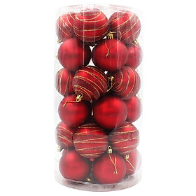 Bộ 30 Trái Châu Bóng Trang Trí Giáng Sinh 70 - Màu Đỏ