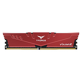 Bộ nhớ ram TeamGroup T-Force Vulcan Z Red 8GB DDR4-3200 (TLZRD48G3200HC16F01) - Hàng Chính Hãng Viễn Sơn Phân Phối