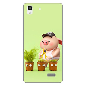 Ốp lưng dẻo cho điện thoại Oppo R7 _Pig 21