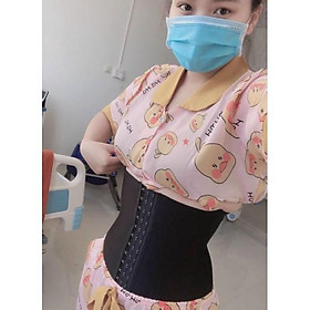 Gen siết eo sline giảm mỡ bụng bóp eo định hình 24cm 4xương chống gập cuộn