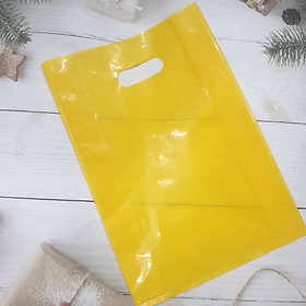 1 KG Túi Hột Xoài PE Màu Vàng - Túi Nilon Đựng Hàng Hột Xoài Có Quai Xách - Túi Đựng Quà PE Bóng Đẹp