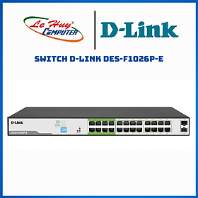 Mua Bộ Chia Mạng Switch D-Link DES-F1026P-E 26 Cổng 10/100Mbps với 24 Cổng PoE và 2 Cổng Uplink - Hàng Chính Hãng