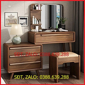Mua Bàn Phấn Kèm Ghế Gỗ Tự Nhiên Vân Gỗ Óc Chó Cao Cấp  Bộ Bàn Ghế Trang Điểm Sang Trọng Có Tủ Để Đồ Tiện Lợi LUX-BAP15..