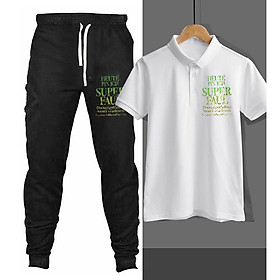 Set đồ bộ nam JOGGER nam kết hợp Áo Polo vải cá sấu năng động, đồ bộ nam Set BDN21- Thời Trang Waoo