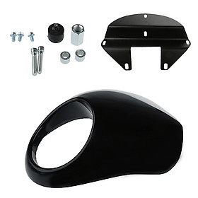 Plastic Motorcycle Cover Headlight Front Visor Fairing Accessory Black for