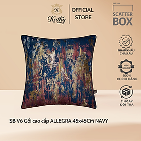 Mua SCATTER BOX Vỏ Gối cao cấp nhập khẩu Ireland Anh Quốc ALLEGRA màu NAVY/TERRA kích thước 45x45CM phong cách cổ điển