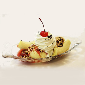 Bộ 2 Ly kem thuyền thủy tinh Ocean Alaska Banana, hàng nhập khẩu cao cấp.