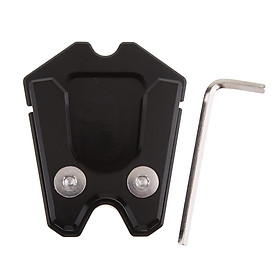 Kickstand Extension Plate Side Stand Enlarge Pad for Vespa GTV 300ie Black