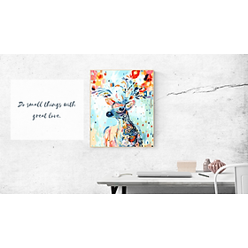 Mua Tranh số hóa có khung  sơn dầu số hóa tự tô màu ĐỘNG VẬT! (có khung 40x50cm)
