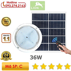 Mua Đèn Ốp Nổi Năng Lượng Mặt Trời 36W - Đèn Chính Hãng LION - Đèn Chiếu Sáng Ko Cần Đi Dây Điện