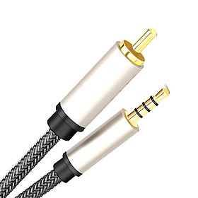 Digital Coaxial Audio Video Cable RCA to 3.5mm Lossless Jack Male Auxiliary Input Adapter Extension Coaxial Cable for Home Stereos, HDTV