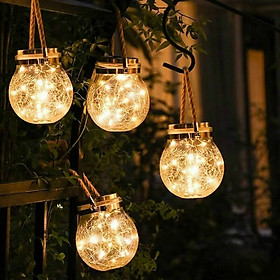 Mua Đèn LED Trang Trí Năng Lượng Mặt Trời Thủy Tinh Siêu Sáng Đèn Nháy Treo Vườn Ban Công Chống Nước -HÀNG LOẠI 1 - CHÍNH HÃNG MINIIN