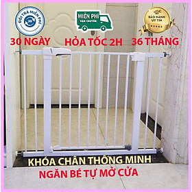 Chặn Cửa Chặn Cầu thang an toàn, chắn cửa dày nặng, thanh chặn cửa cao 79cm bảo vệ bé an toàn - Thanh chắn tiêu chuẩn 75-84cm