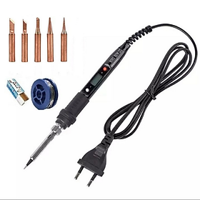 Mua Mỏ hàn thiếc 80w có LCD điều chỉnh nhiệt kèm 5 đầu hàn đồng   thiếc và nhựa thông