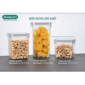 HỘP ĐỰNG ĐỒ KHÔ DUNG TÍCH 1500ML - HÀNG VIỆT NHẬT NHỰA ĐẸP