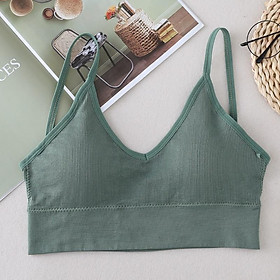 Áo lót nữ , Áo ngực thun len sợi tăm tre Maitoshi-6601 thấm hút mồ hôi Chất liệu 95%cotton 5%spandex chống xù , phù hợp cho Tập Gym mix đồ cá tính