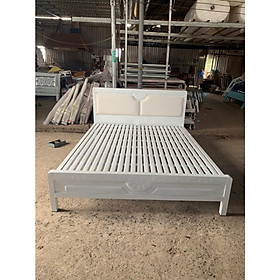 Mua Giường sắt màu kem hộp vuông cao cấp - ngang 1m4 x dài 2m